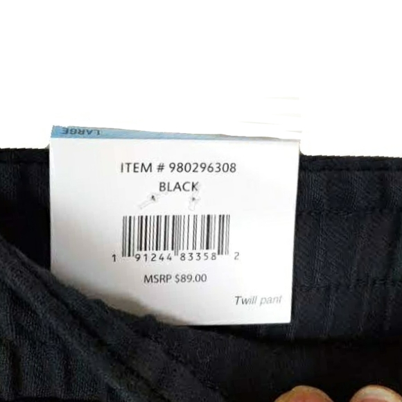 NWT 90 Degree Womens L Black Twill Zip Pockets Cuff Pants - Picture 4 of 8